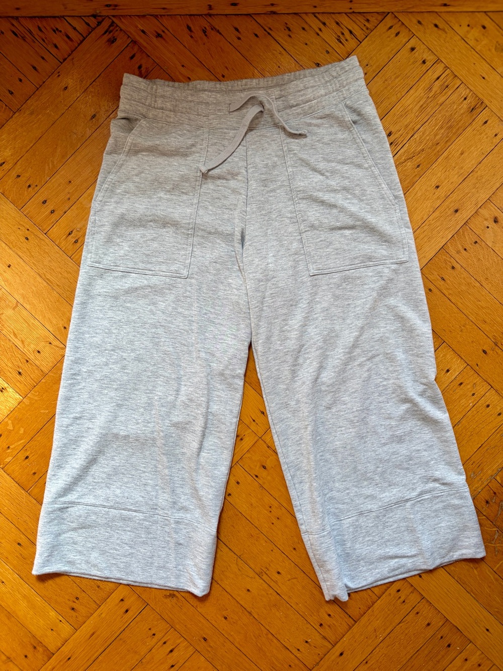 Quince Heather Gray Cropped Lounge Pants SZ S